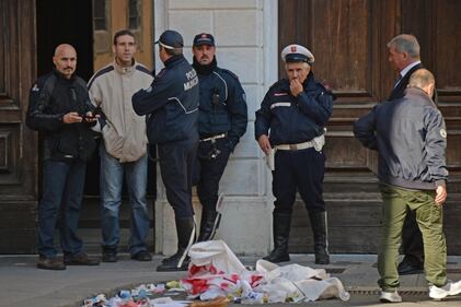 Spazzini in sciopero a Livorno 7