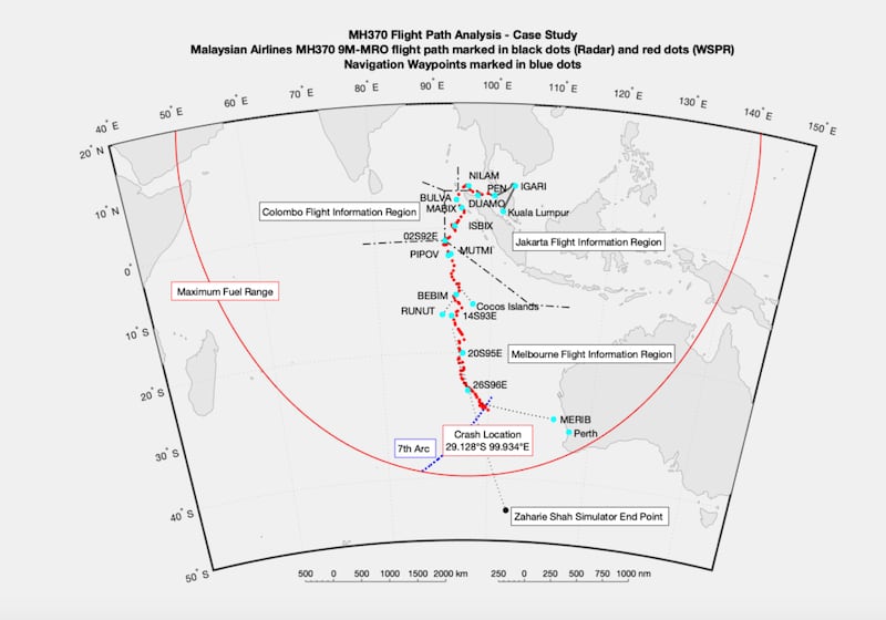 Nuovo studio per la localizzazione dell'aereo del volo MH370 Malaysia Airlines