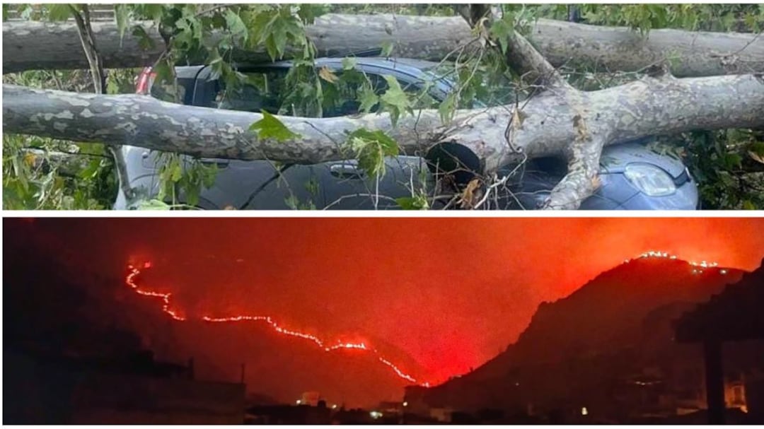 Fuoco, ghiaccio e vento: l'Italia spaccata in due