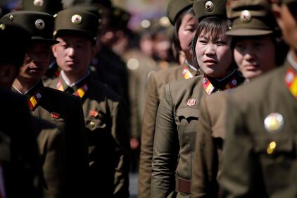 Cerimonia d'apertura d'un complesso residenziale a Pyongyang 4