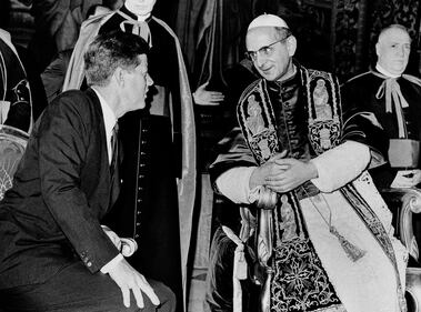 Paolo VI e John F. Kennedy nel 1963