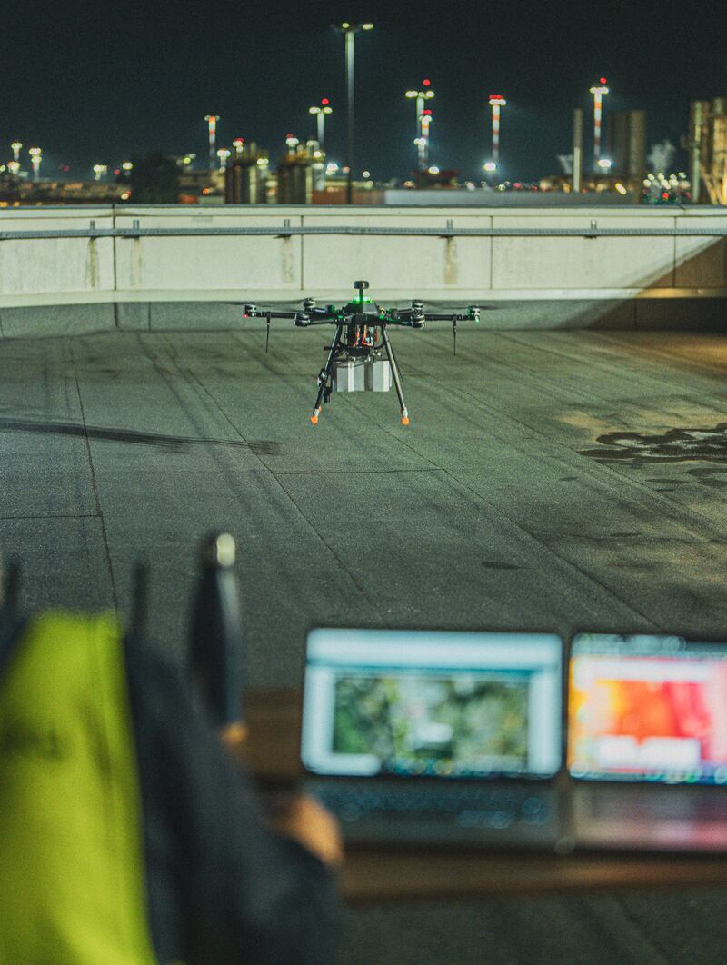 Test drone merci a Malpensa