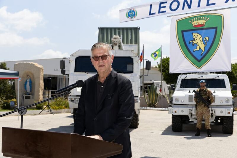 Cerimonia di passaggio del comando, nella Task Force -Lebanon Sector West 5