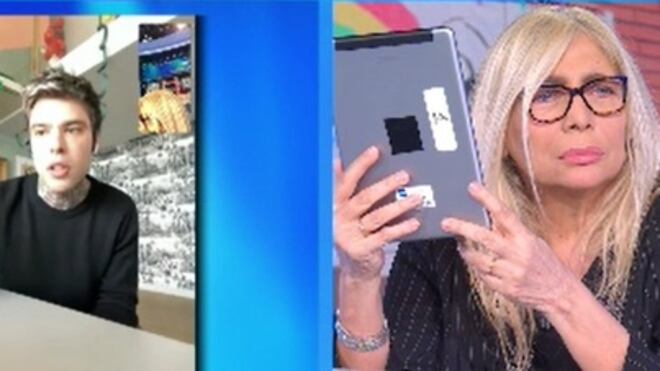 Domenica In, Fedez prende in giro la Venier per il fuori onda