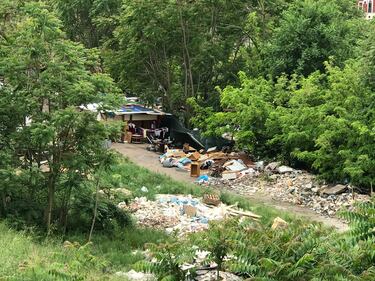 Nascosta dalla vegetazione, ecco la nuova favela rom di via Togliatti 1
