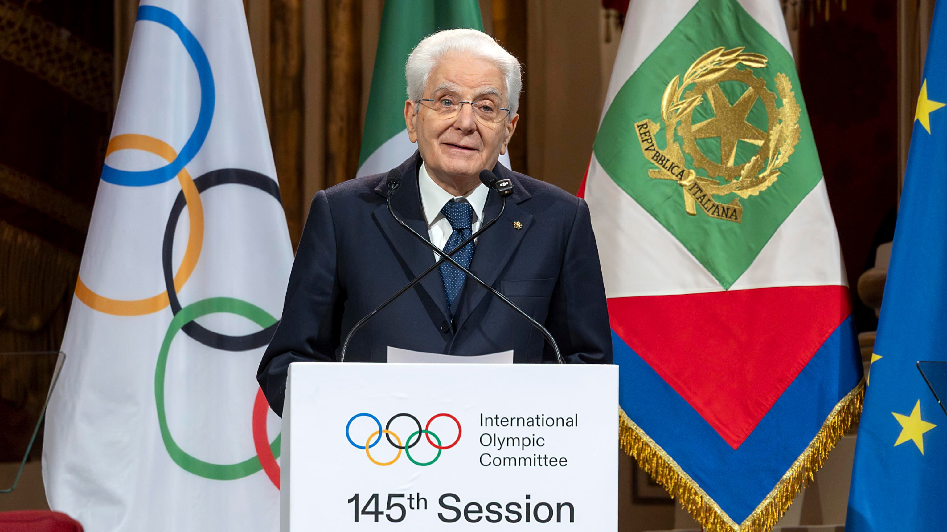 Mattarella battezza i Giochi: rispettare la tregua olimpica