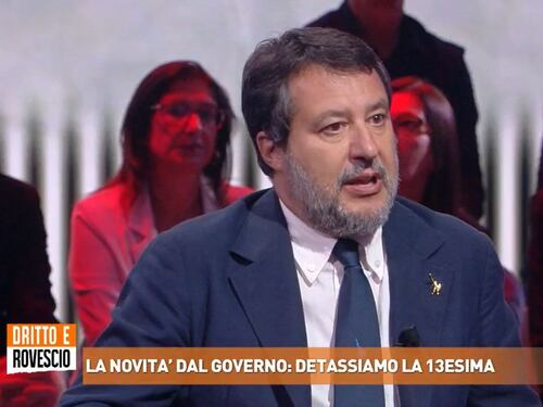 "Detassazione su tredicesima e rottamazione di dieci anni". Salvini traccia la rotta sulla manovra