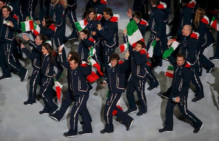 La delegazioni italiana a Sochi 2