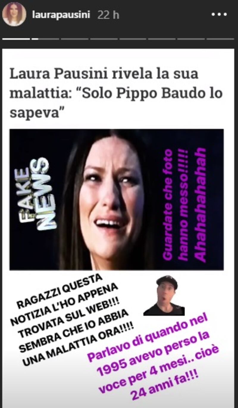 Laura Pausini fake news