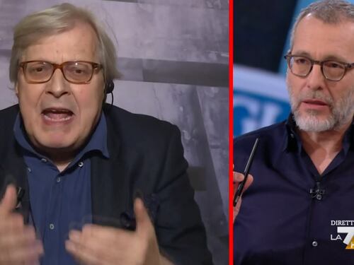 "Dov'è il fascismo? Fai tv spazzatura". Sgarbi fa a pezzi Formigli