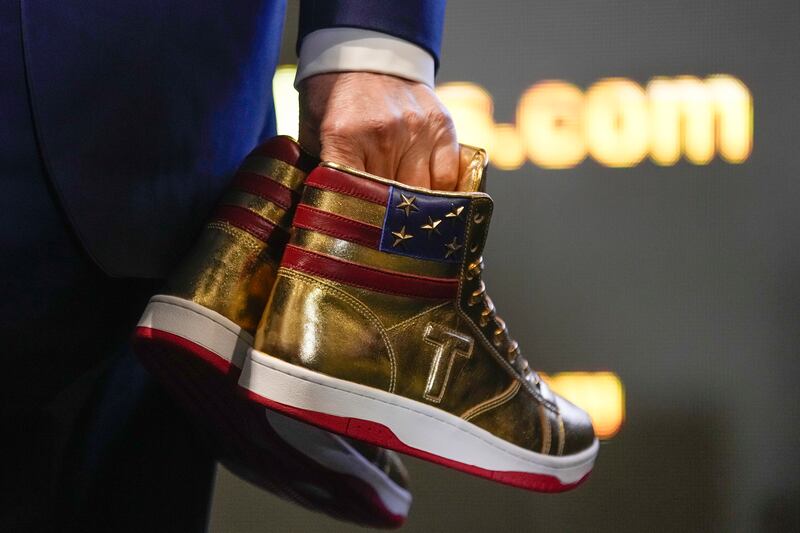 Gold Trump Sneakers 3
