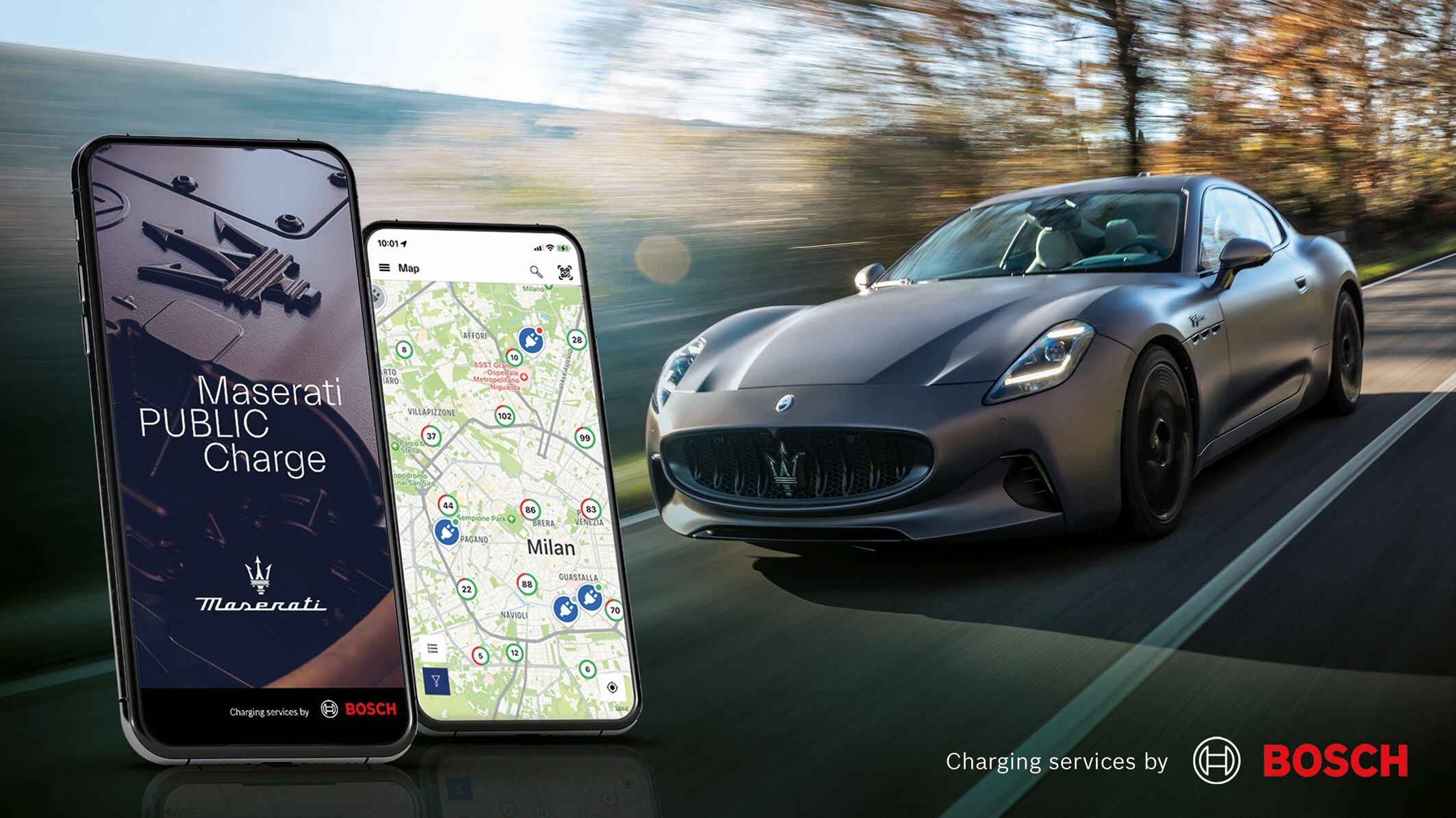 Maserati sceglie la rete di ricarica Bosch per la GranTurismo Folgore