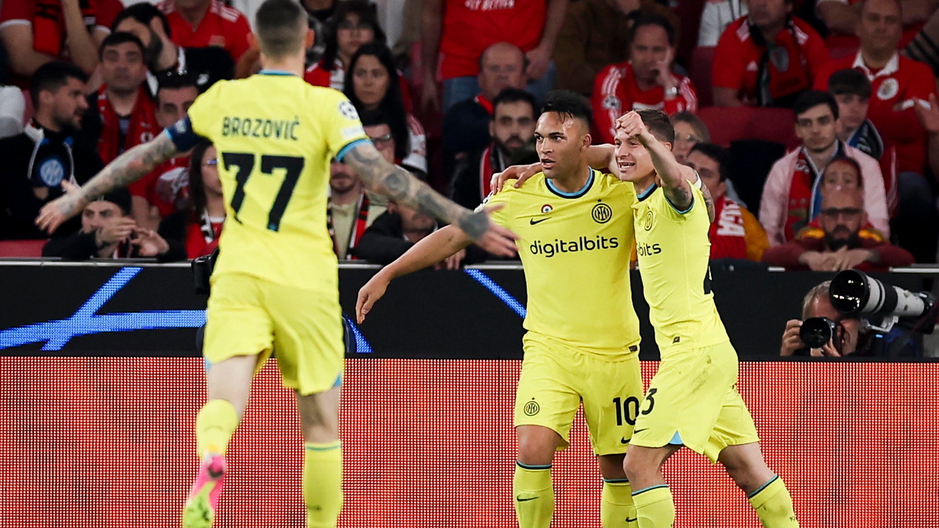 L’Inter espugna il Da Luz: Barella e Lukaku stendono il Benfica
