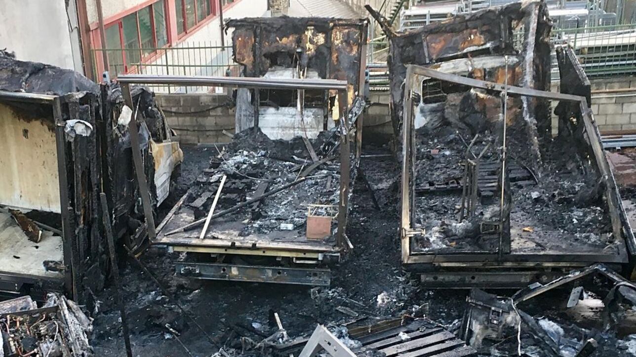 Rogo di 7 camion nell'Imperiese, attentato a ditta di foodservice