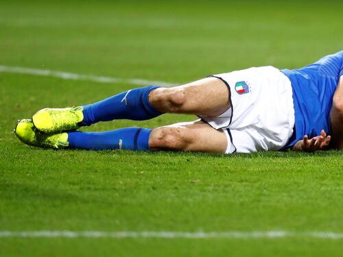 Svezia-Italia, Chiellini e quella "sceneggiata" in campo