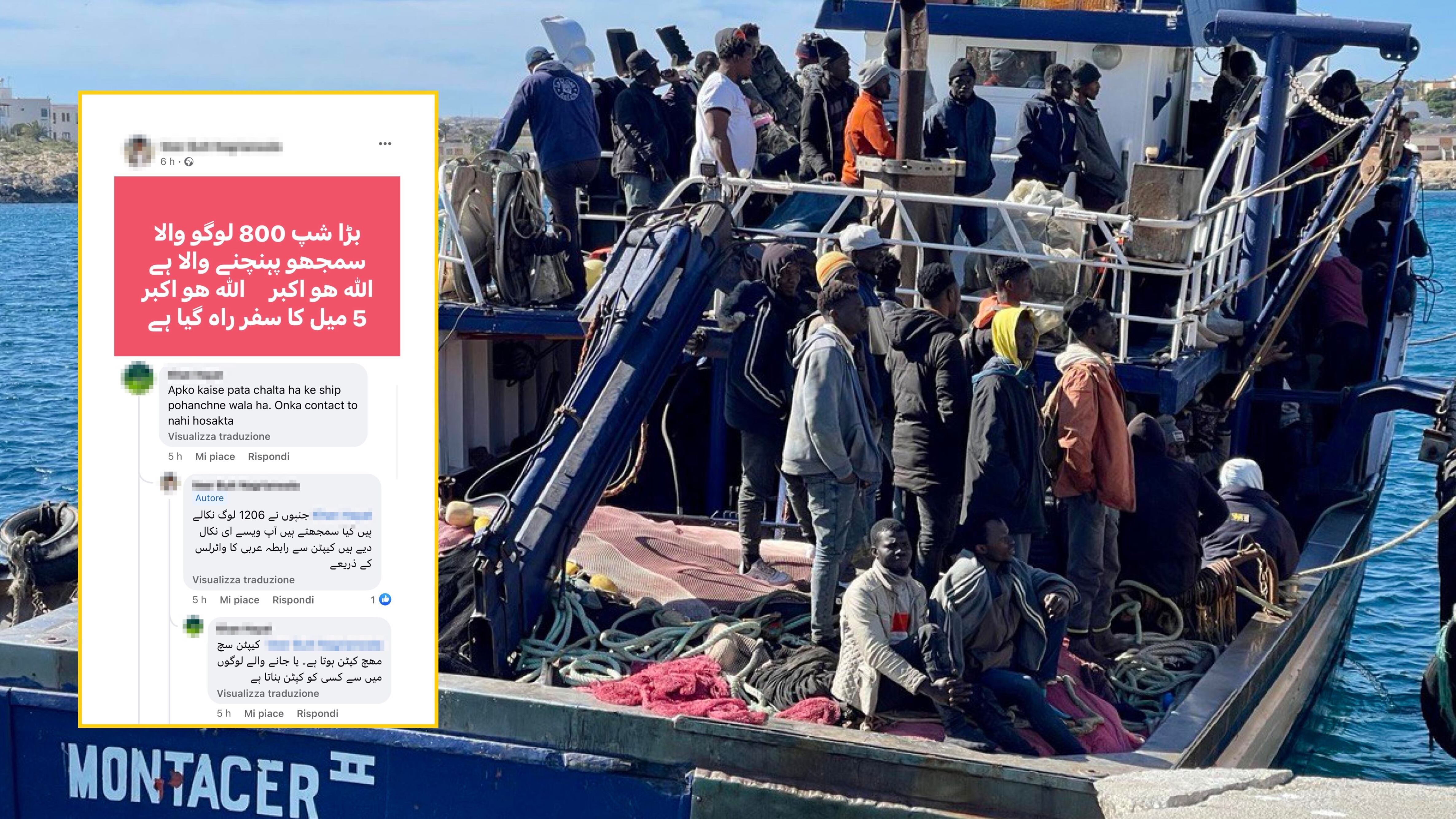 "Sta per arrivare". I contatti nelle chat col "capitano" del peschereccio stracarico