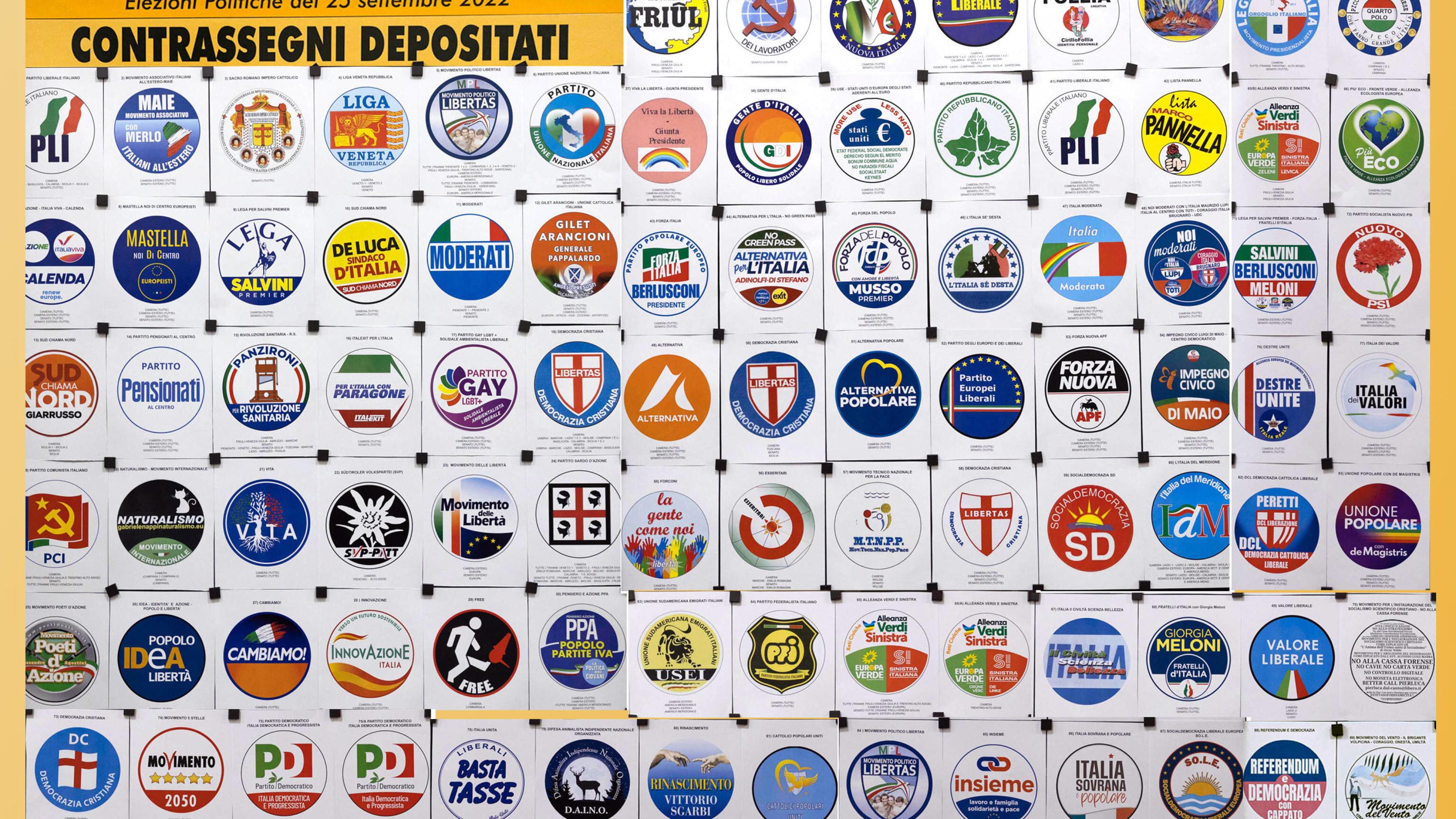 La carica dei 101 contrassegni. In corsa pure un (finto) Draghi