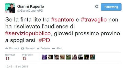 L'ironia di Twitter sulla lite Santoro - Travaglio 2