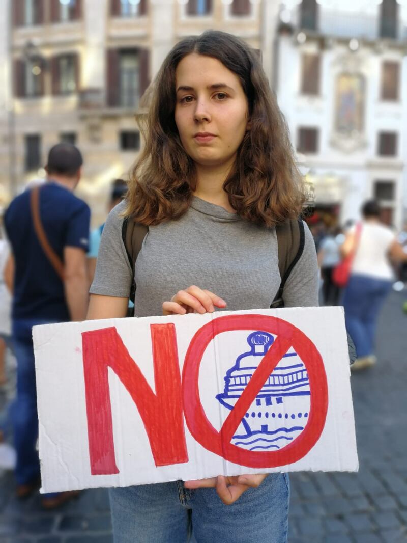 Friday for future in piazza contro le Grandi Navi a Venezia 7