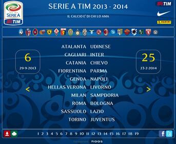 Ecco il calendario del campionato di serie A 16