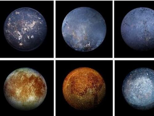 Sapete riconoscere la Luna di Giove fra queste nove sfere? Le altre sono fondi di padelle