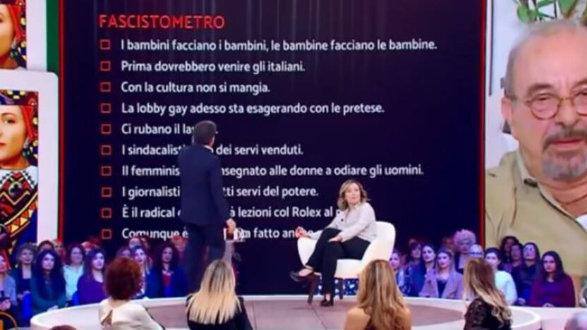 "Una cazz..", "Informati". Lo scontro tv tra Meloni e Vauro