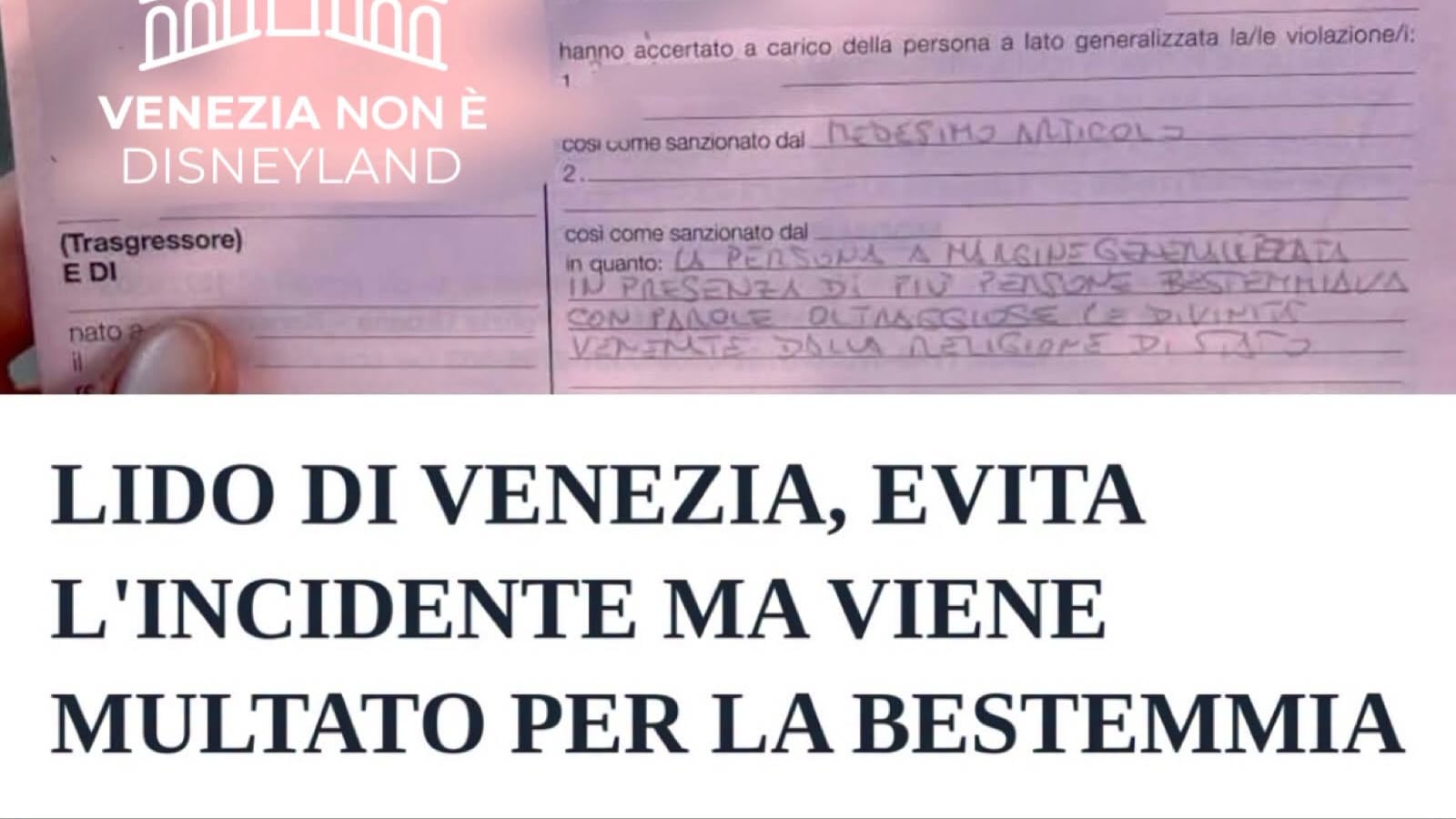 Multa per bestemmia