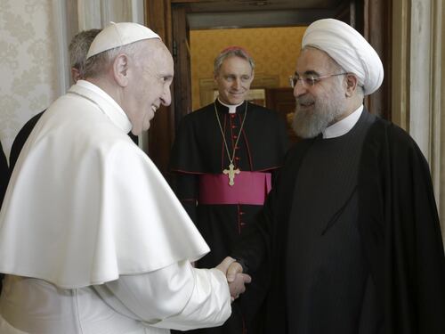 Papa Francesco incontra il presidente iraniano Rouhani