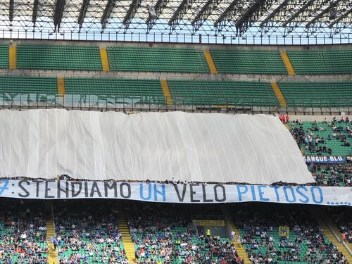 Inter, la contestazione della Curva Nord