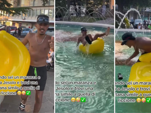 Ciabatte, pantaloncini da spiaggia e torso nudo: così il migrante se ne infischia delle regole