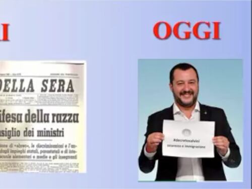 Il video degli alunni. Così hanno accostato Salvini al Duce