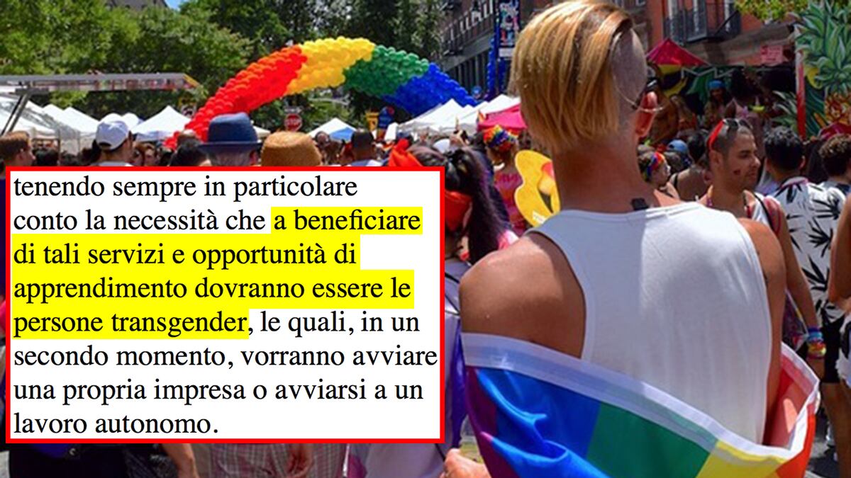 Gli imprenditori vogliono finanziamenti? Devono essere trans
