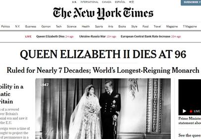 La morte della Regina Elisabetta ha conquistato tutte le prime pagine 5