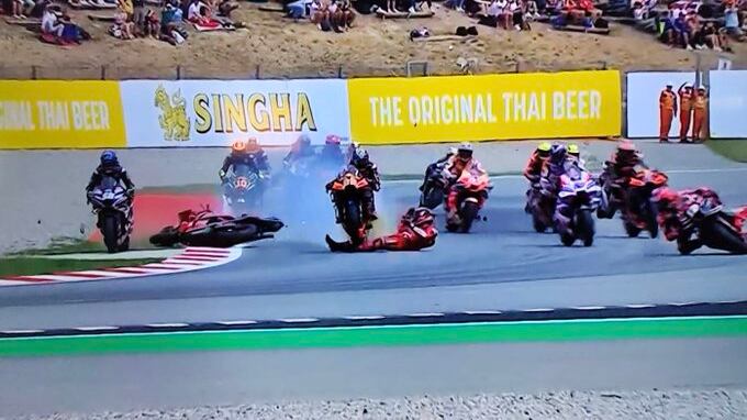 Ecco perché Bagnaia non si è fratturato la gamba