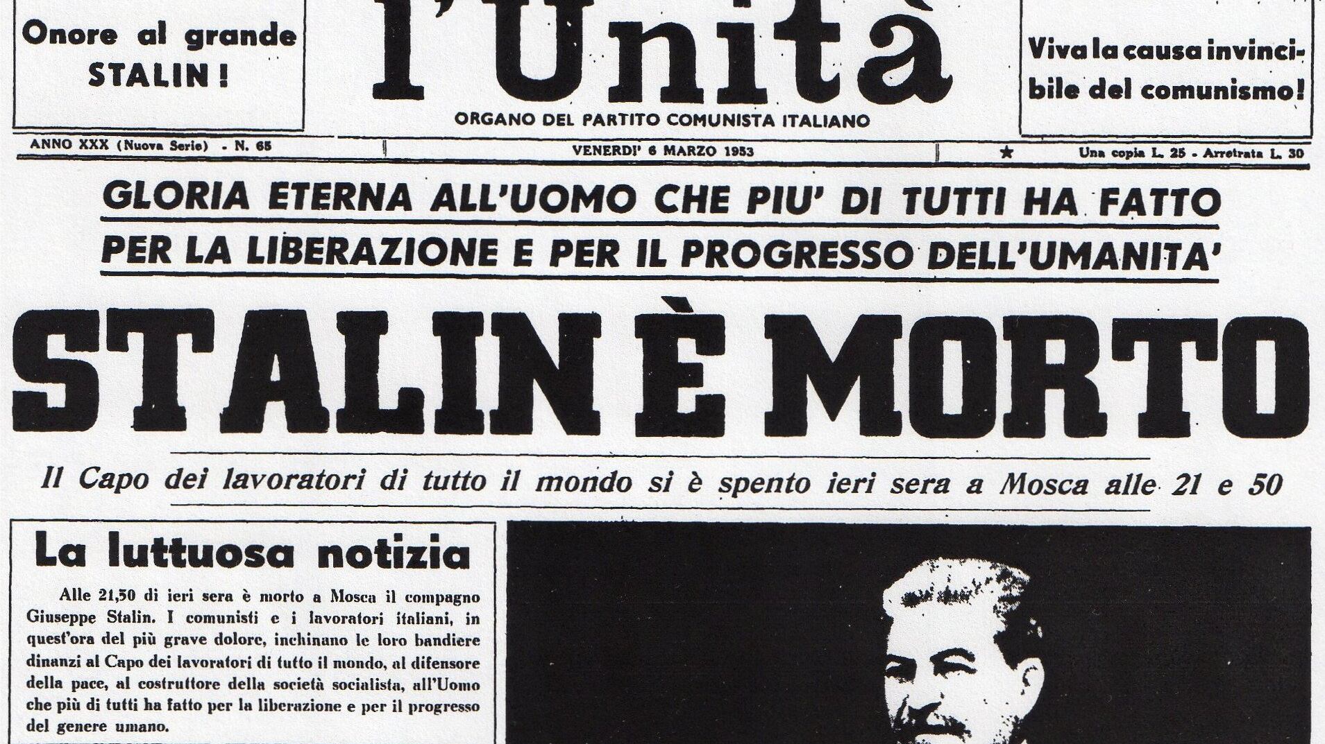 Ma per la morte di Stalin il popolo dei moralisti impose il lutto all'Italia