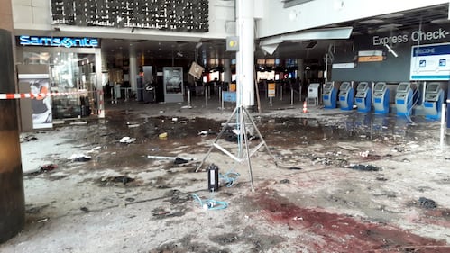 La devastazione a Zaventem dopo l'attentato jihadista 1