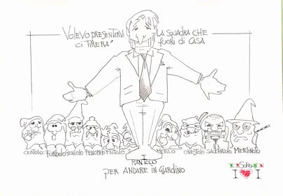 La vignetta del giorno: Conte e la task force da giardino 1