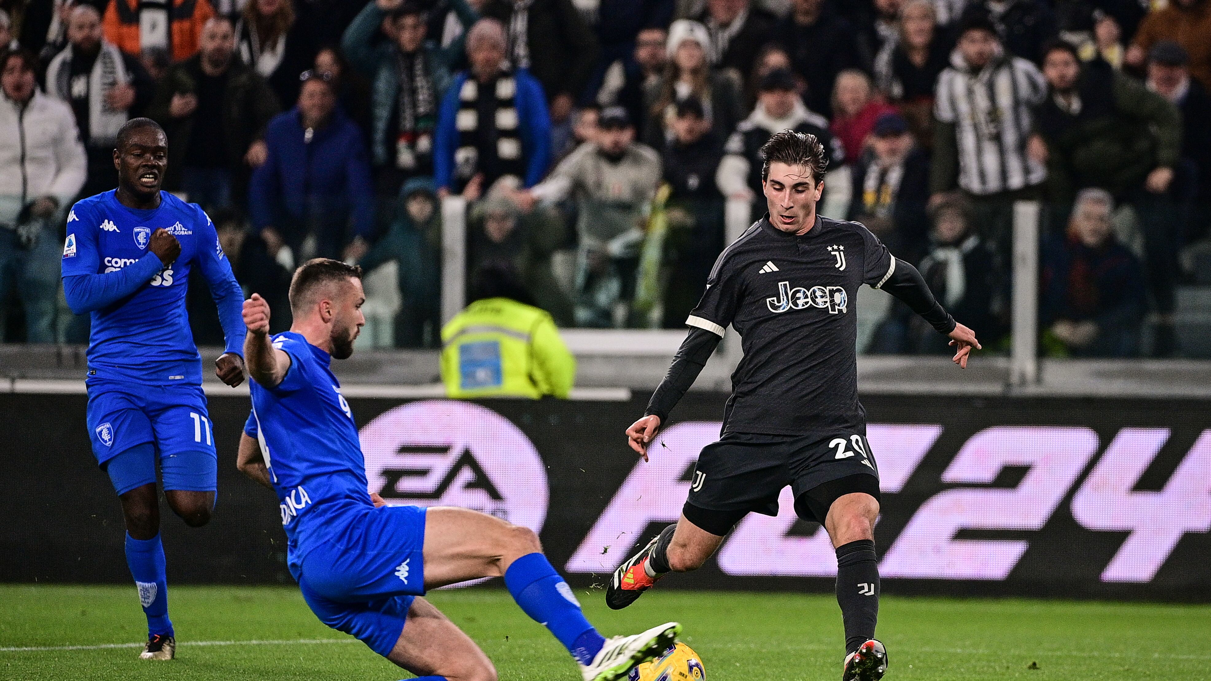 La Juventus stecca in 10 contro l'Empoli: ora l'Inter può sorpassare i bianconeri