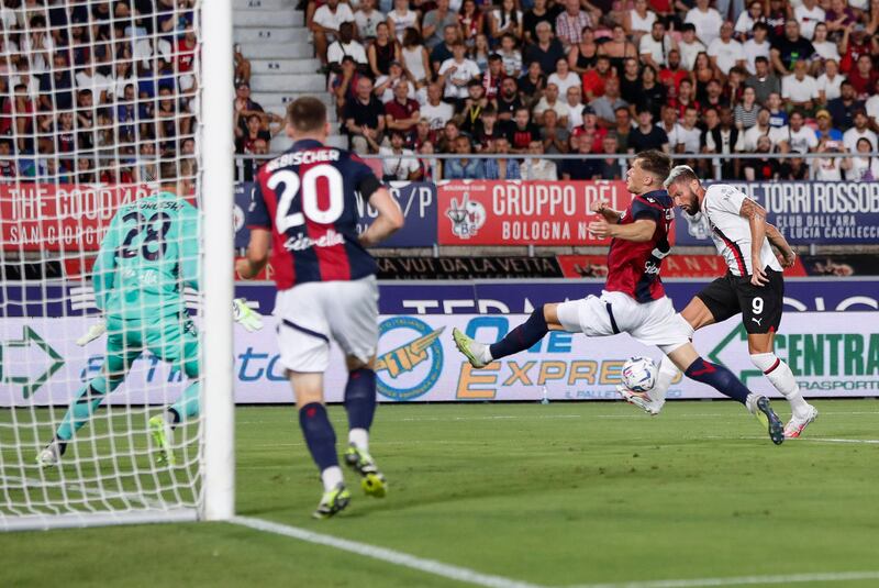 Giroud gol Bologna Milan