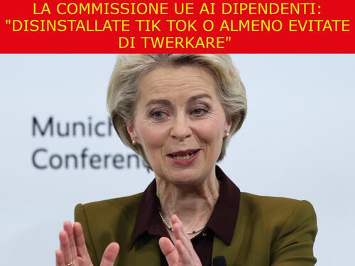 La satira del giorno. La UE vieta Tik Tok