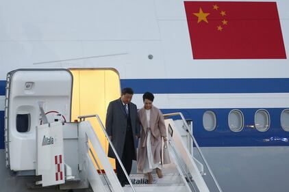 L'arrivo a Fiumicino di Xi Jinping 12