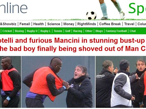 Lite tra Mancini e Balotelli Volano schiaffi e spintoni