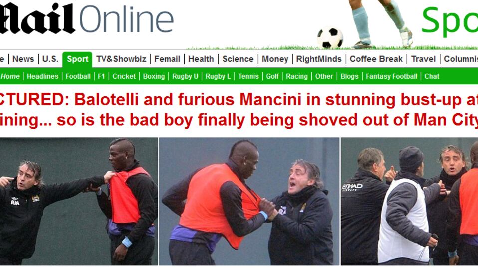 Lite tra Mancini e Balotelli Volano schiaffi e spintoni