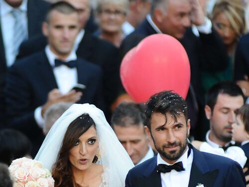 Vucinic ha detto sì e ha sposato Stefania
