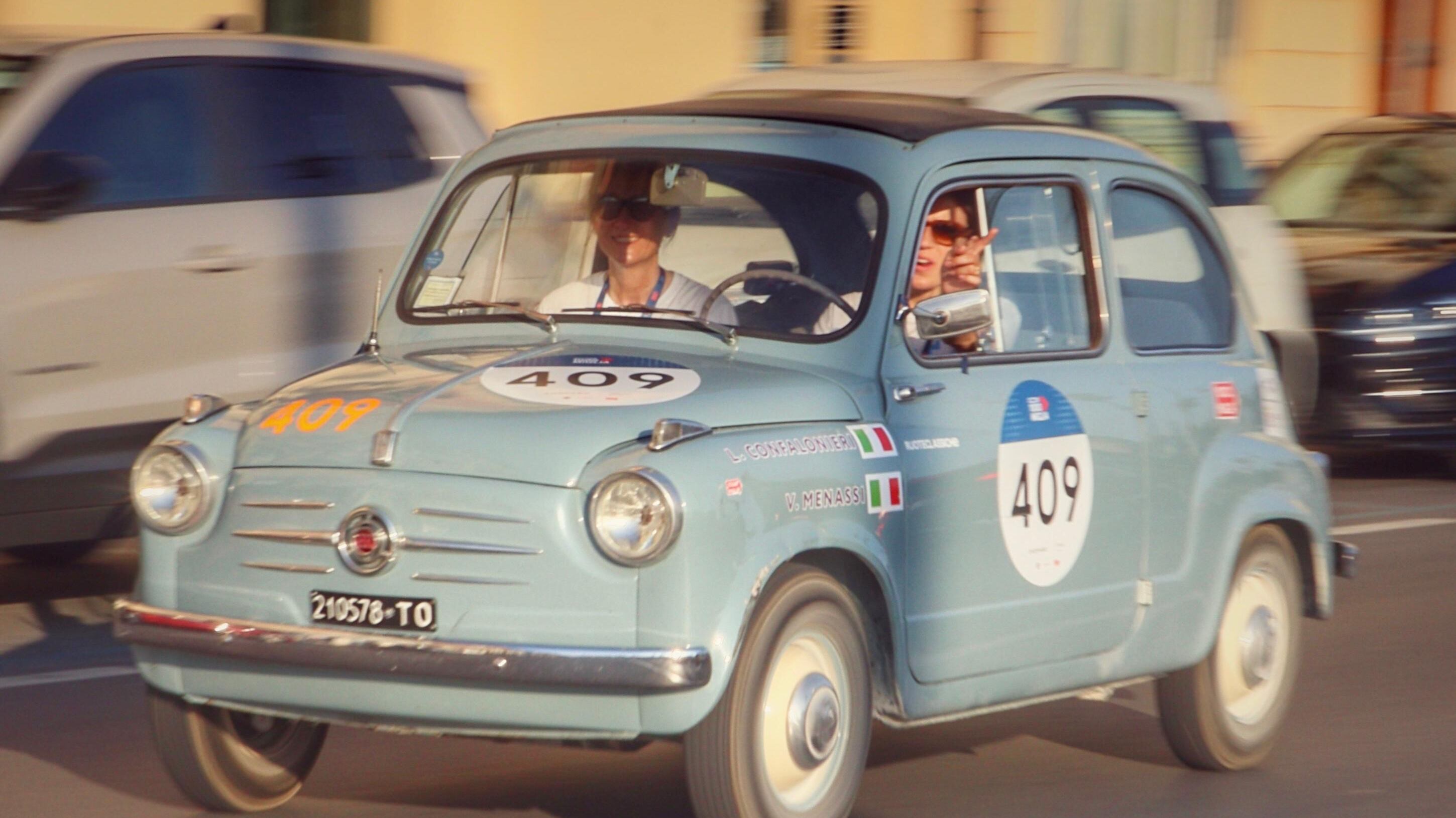 Da Cervia a Parma: la Fiat 600 affronta la tappa più lunga della 1000 Miglia 2025 tra Appennini e città storiche