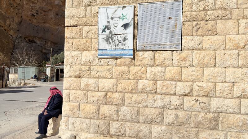 A Malula il poster di un caduto cristiano pro Assad