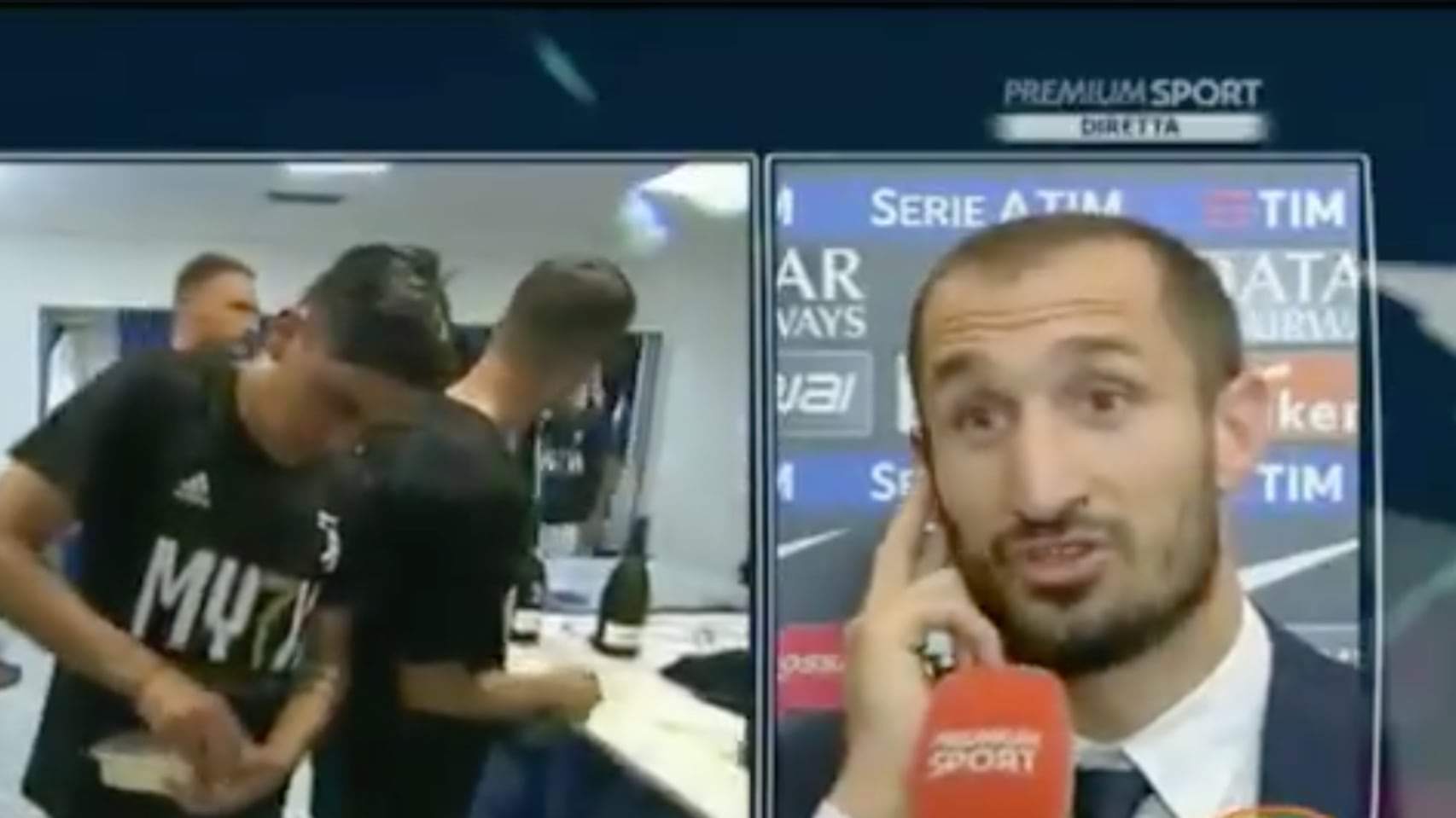 Chiellini esulta e punge il Napoli "Noi a festeggiare, loro a casa tristi"
