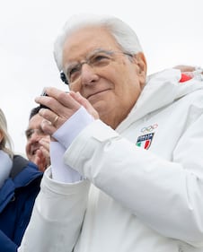 Mattarella assiste al SuperG 12