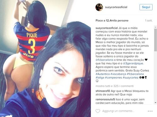 Suzy Cortez, la brasiliana che punta i giocatori con il lato b
