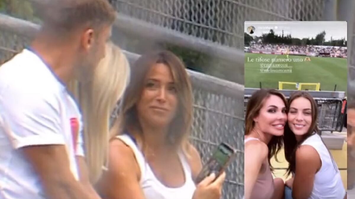 Ilary Blasi allo stadio, la reazione di Totti e le parole dell'amico: il video che scatena il web